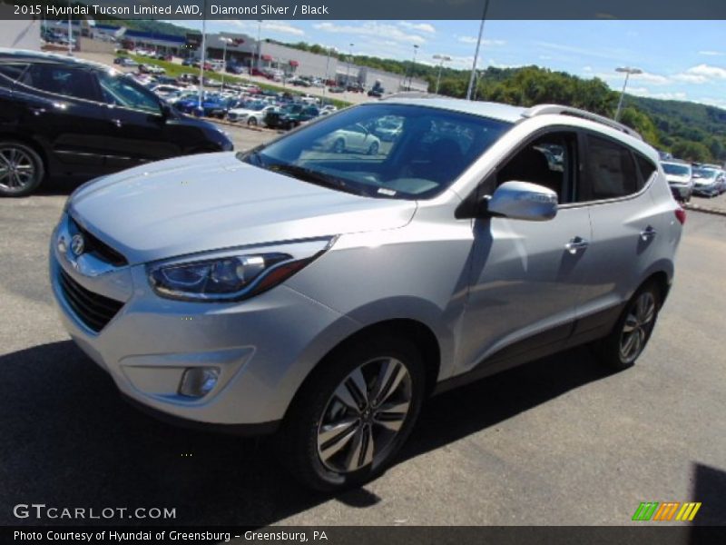 Diamond Silver / Black 2015 Hyundai Tucson Limited AWD