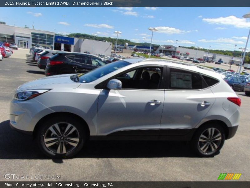 Diamond Silver / Black 2015 Hyundai Tucson Limited AWD