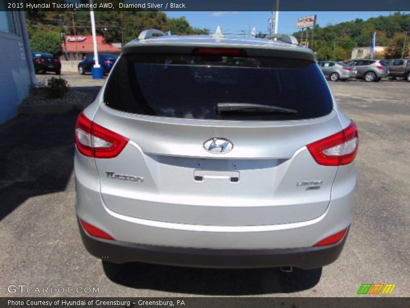 Diamond Silver / Black 2015 Hyundai Tucson Limited AWD