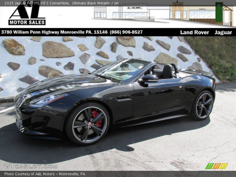 Ultimate Black Metallic / Jet 2015 Jaguar F-TYPE V8 S Convertible