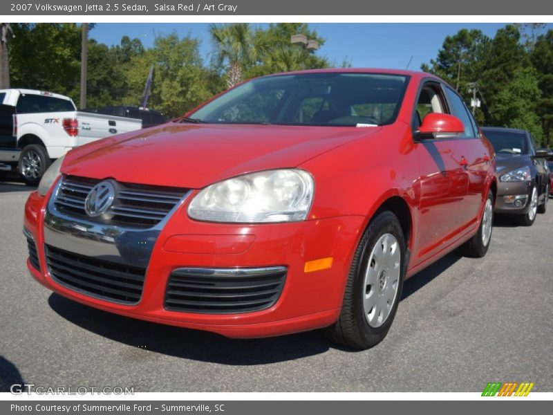 Salsa Red / Art Gray 2007 Volkswagen Jetta 2.5 Sedan
