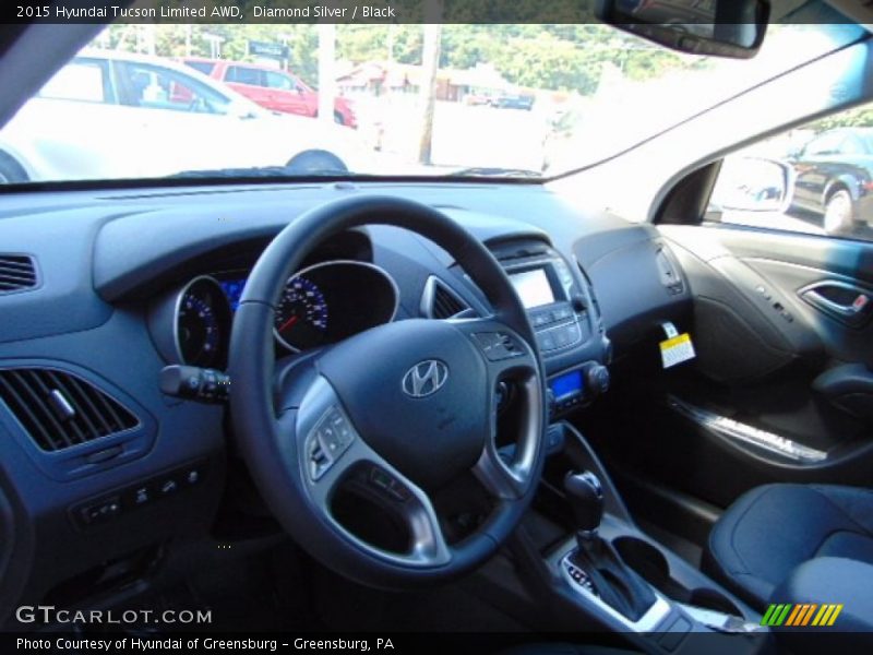 Diamond Silver / Black 2015 Hyundai Tucson Limited AWD