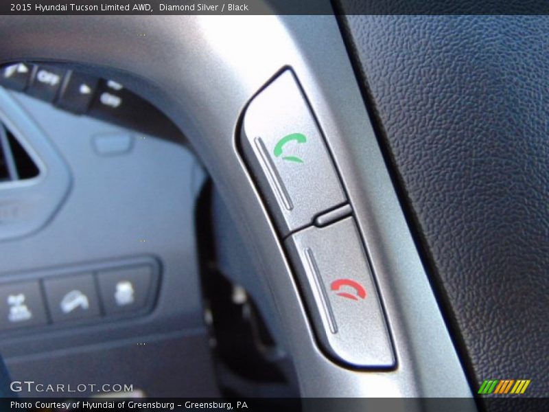 Diamond Silver / Black 2015 Hyundai Tucson Limited AWD
