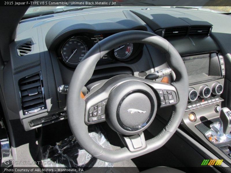 Ultimate Black Metallic / Jet 2015 Jaguar F-TYPE V8 S Convertible