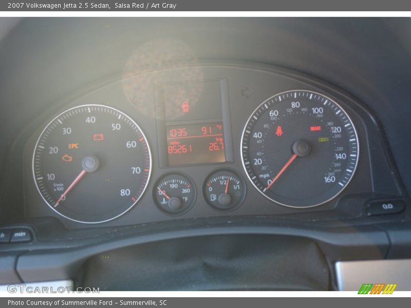Salsa Red / Art Gray 2007 Volkswagen Jetta 2.5 Sedan