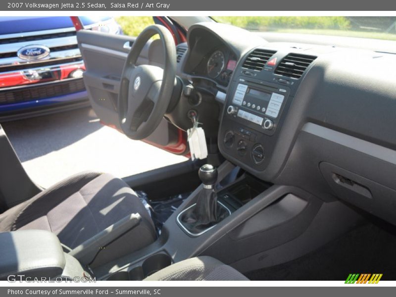 Salsa Red / Art Gray 2007 Volkswagen Jetta 2.5 Sedan