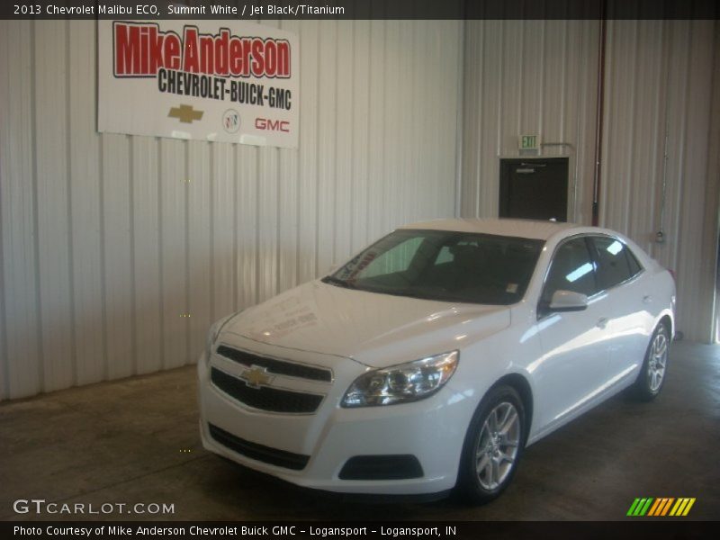 Summit White / Jet Black/Titanium 2013 Chevrolet Malibu ECO