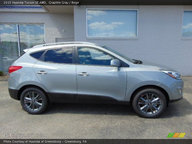 Graphite Gray / Beige 2015 Hyundai Tucson SE AWD