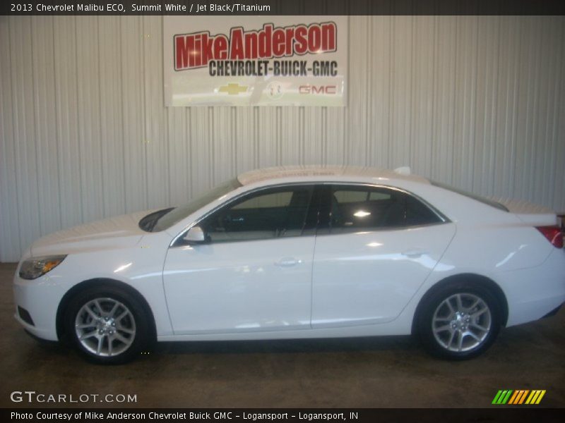 Summit White / Jet Black/Titanium 2013 Chevrolet Malibu ECO