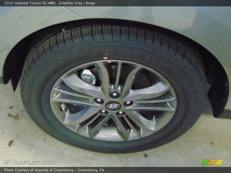 Graphite Gray / Beige 2015 Hyundai Tucson SE AWD