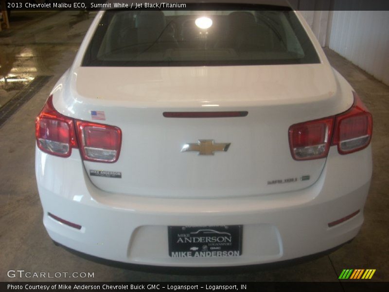 Summit White / Jet Black/Titanium 2013 Chevrolet Malibu ECO