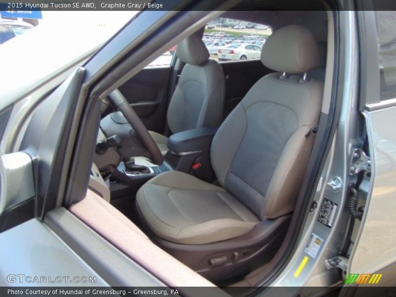 Graphite Gray / Beige 2015 Hyundai Tucson SE AWD
