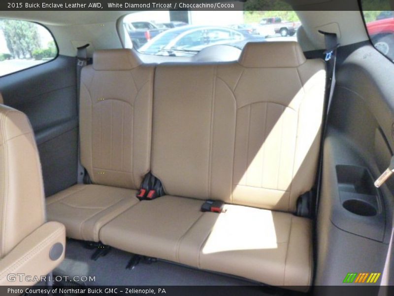 White Diamond Tricoat / Choccachino/Cocoa 2015 Buick Enclave Leather AWD