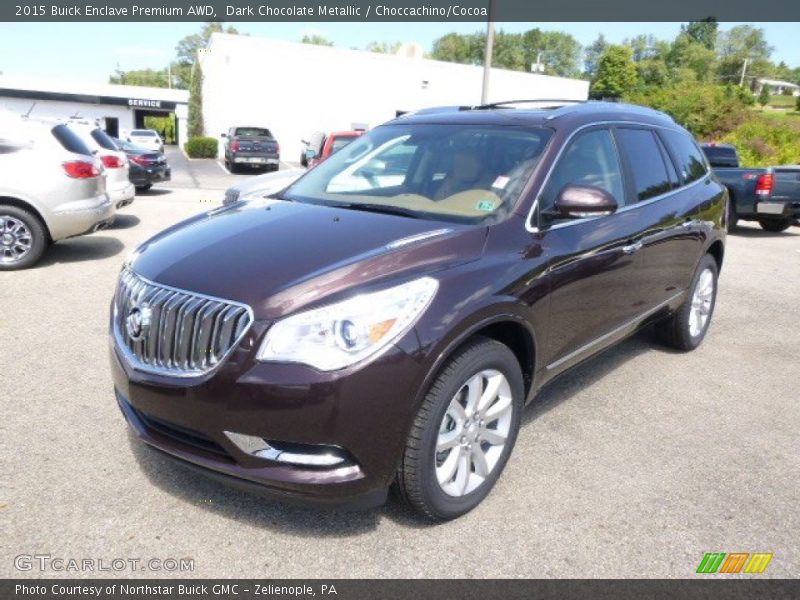 Dark Chocolate Metallic / Choccachino/Cocoa 2015 Buick Enclave Premium AWD
