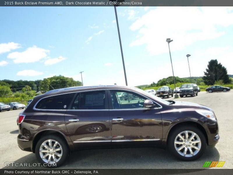 Dark Chocolate Metallic / Choccachino/Cocoa 2015 Buick Enclave Premium AWD