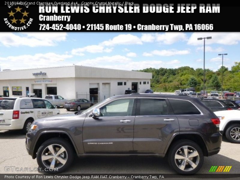 Granite Crystal Metallic / Black 2015 Jeep Grand Cherokee Overland 4x4