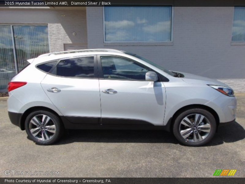 Diamond Silver / Black 2015 Hyundai Tucson Limited AWD