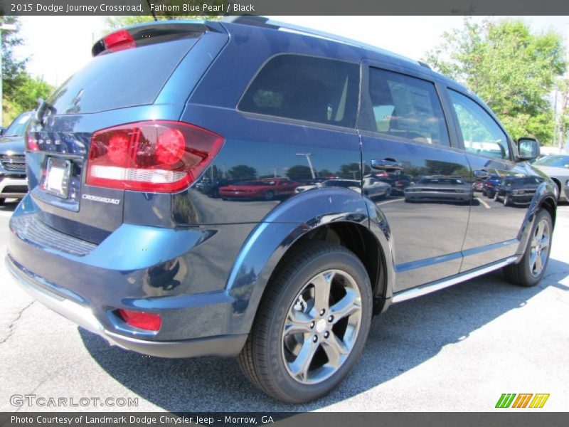Fathom Blue Pearl / Black 2015 Dodge Journey Crossroad