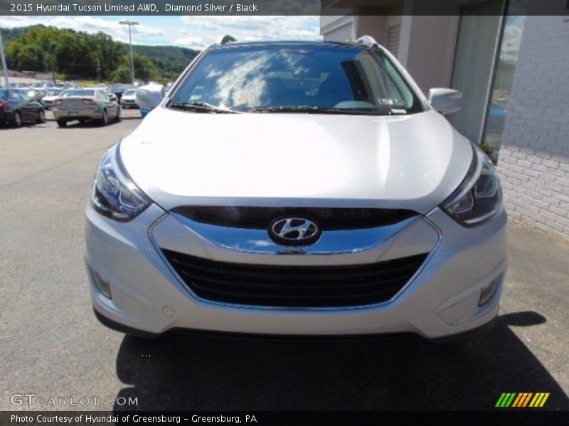 Diamond Silver / Black 2015 Hyundai Tucson Limited AWD