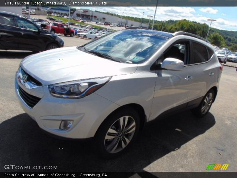 Diamond Silver / Black 2015 Hyundai Tucson Limited AWD