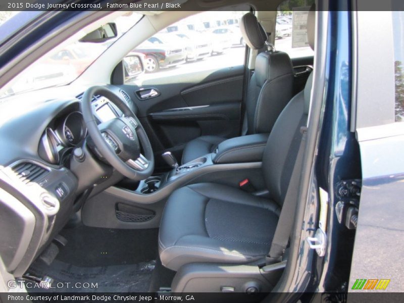 Fathom Blue Pearl / Black 2015 Dodge Journey Crossroad