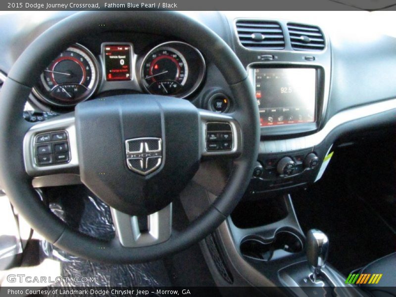 Fathom Blue Pearl / Black 2015 Dodge Journey Crossroad