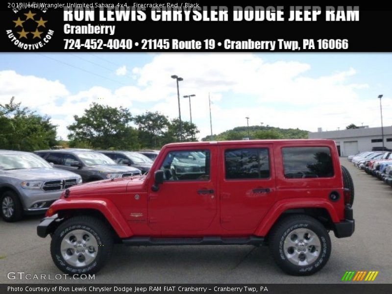 Firecracker Red / Black 2015 Jeep Wrangler Unlimited Sahara 4x4