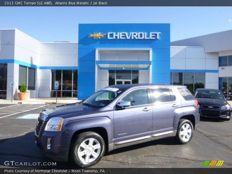 Atlantis Blue Metallic / Jet Black 2013 GMC Terrain SLE AWD