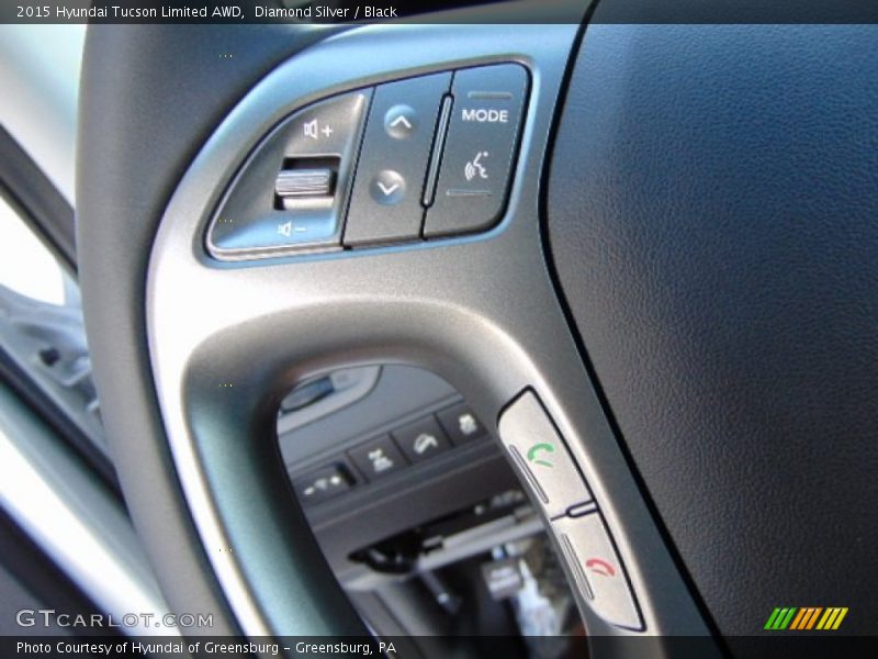 Diamond Silver / Black 2015 Hyundai Tucson Limited AWD