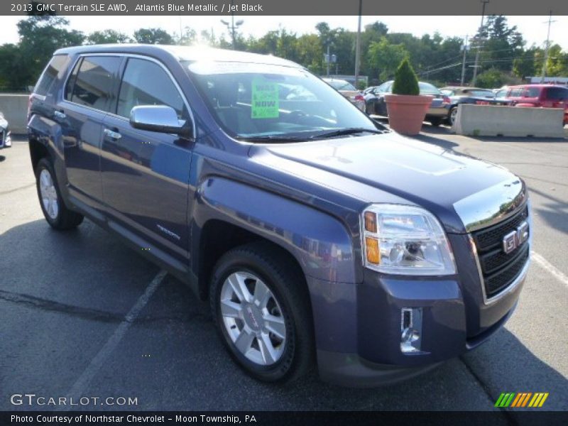 Atlantis Blue Metallic / Jet Black 2013 GMC Terrain SLE AWD