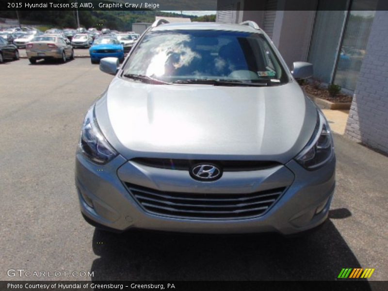 Graphite Gray / Beige 2015 Hyundai Tucson SE AWD