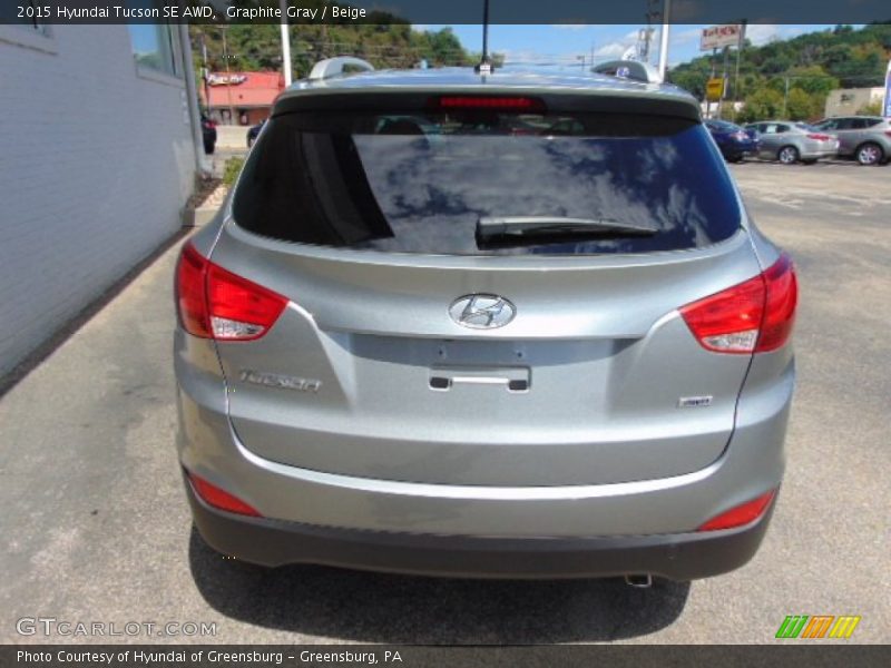 Graphite Gray / Beige 2015 Hyundai Tucson SE AWD