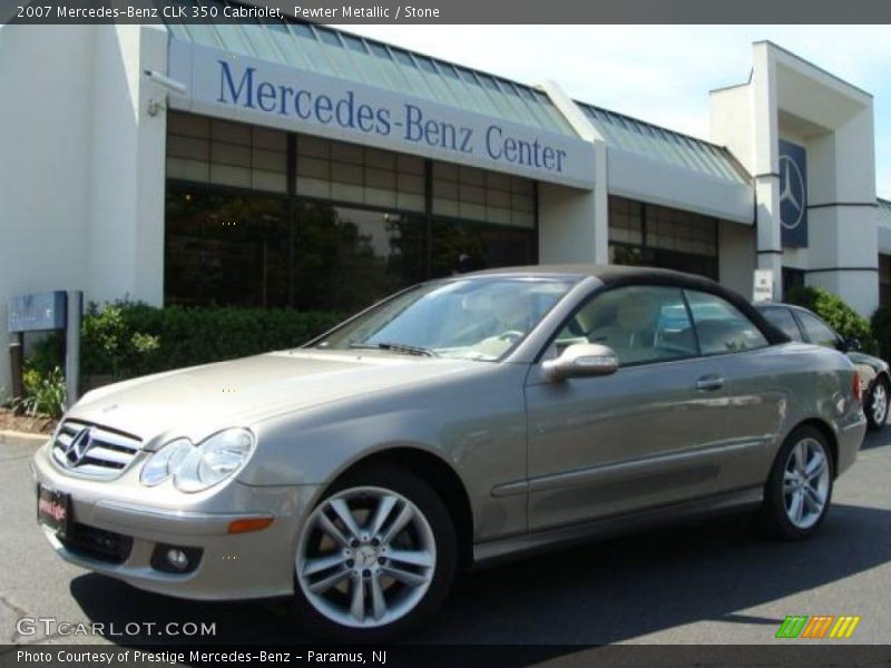 Pewter Metallic / Stone 2007 Mercedes-Benz CLK 350 Cabriolet