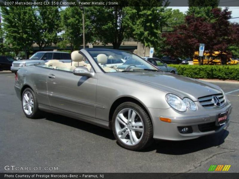Pewter Metallic / Stone 2007 Mercedes-Benz CLK 350 Cabriolet