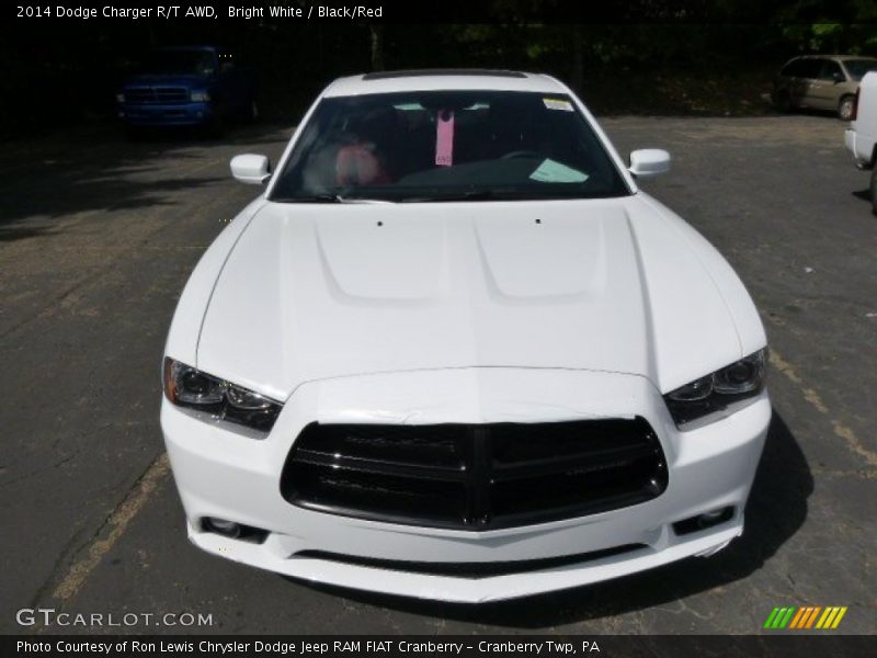 Bright White / Black/Red 2014 Dodge Charger R/T AWD