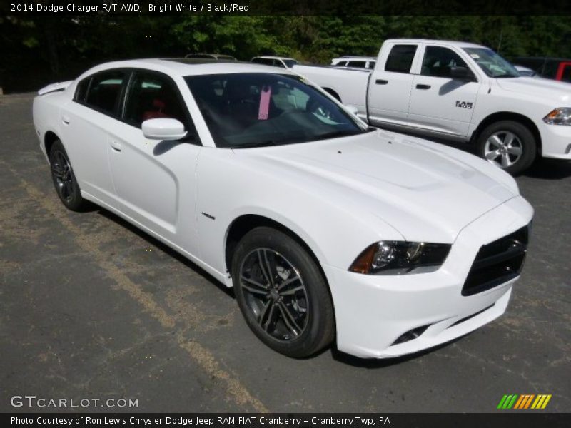 Bright White / Black/Red 2014 Dodge Charger R/T AWD