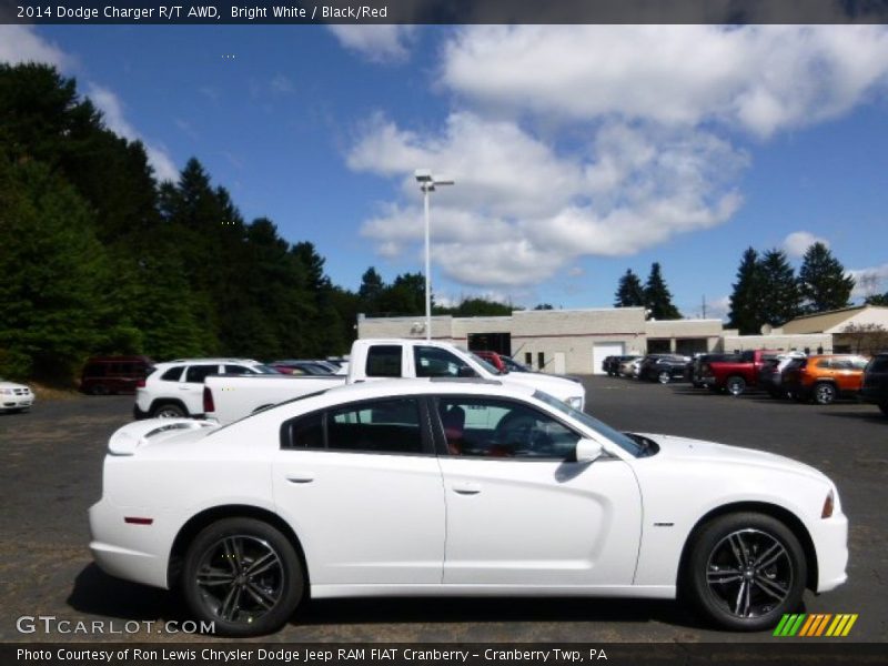 Bright White / Black/Red 2014 Dodge Charger R/T AWD