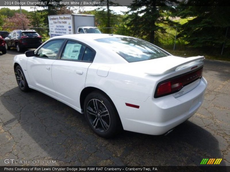 Bright White / Black/Red 2014 Dodge Charger R/T AWD