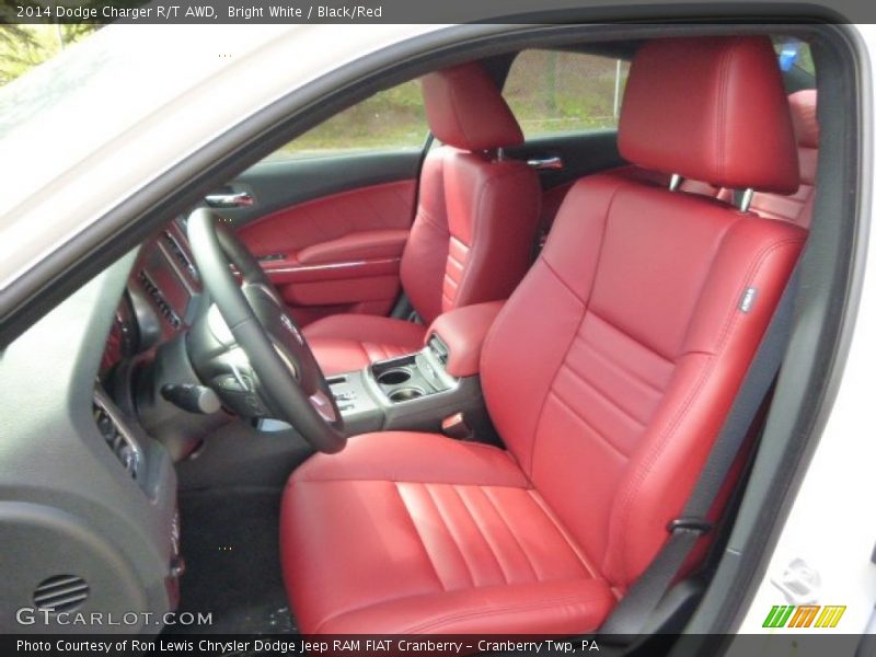 Bright White / Black/Red 2014 Dodge Charger R/T AWD