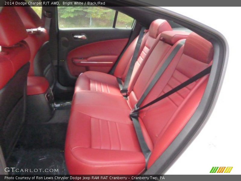 Bright White / Black/Red 2014 Dodge Charger R/T AWD