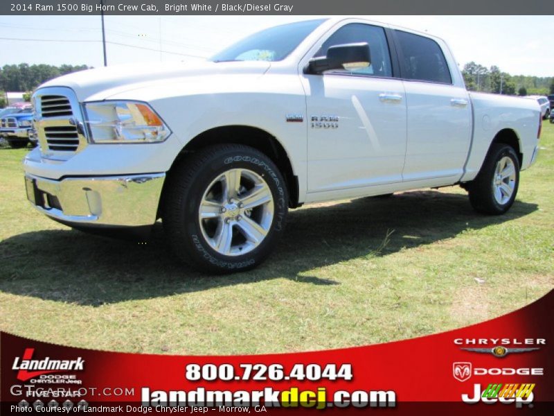 Bright White / Black/Diesel Gray 2014 Ram 1500 Big Horn Crew Cab