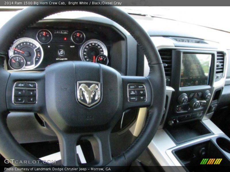 Bright White / Black/Diesel Gray 2014 Ram 1500 Big Horn Crew Cab