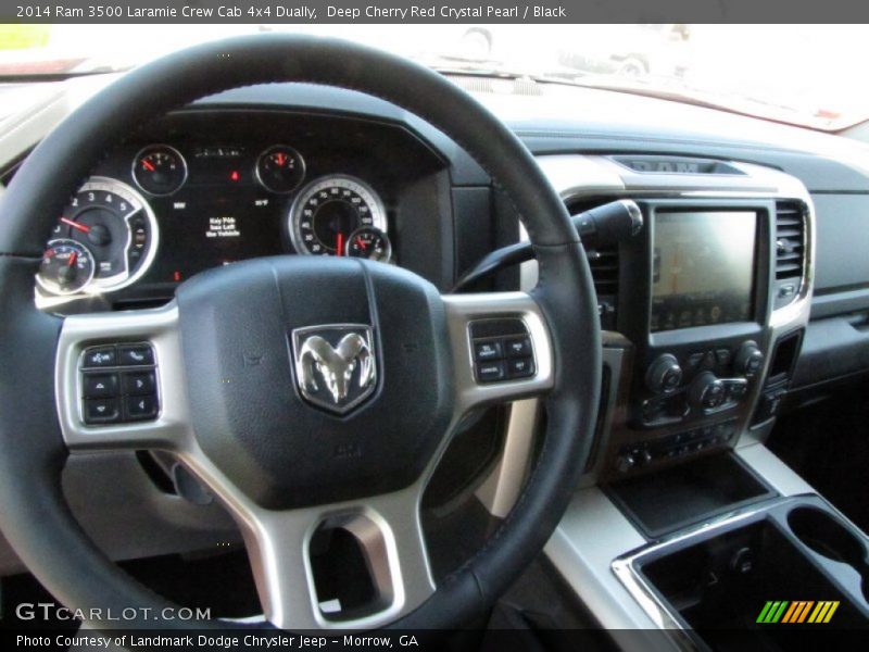 Deep Cherry Red Crystal Pearl / Black 2014 Ram 3500 Laramie Crew Cab 4x4 Dually