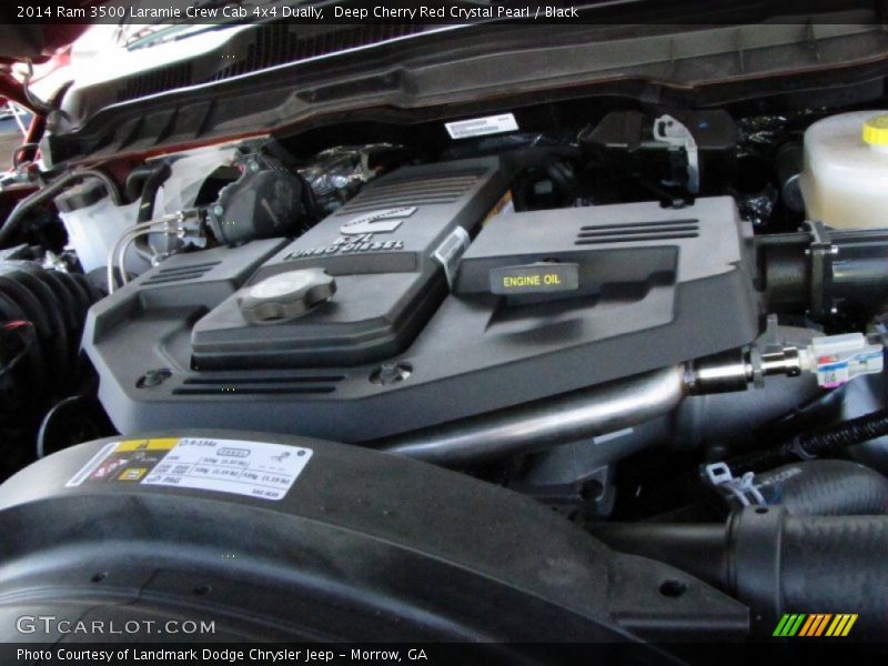 Deep Cherry Red Crystal Pearl / Black 2014 Ram 3500 Laramie Crew Cab 4x4 Dually