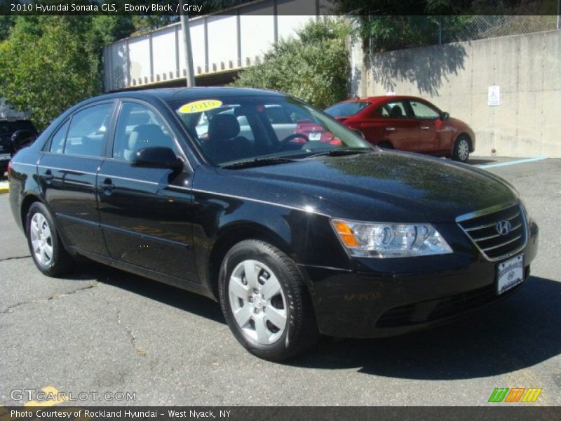 Ebony Black / Gray 2010 Hyundai Sonata GLS