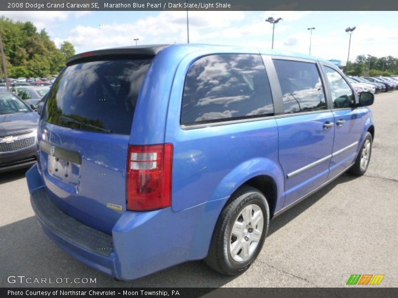 Marathon Blue Pearl / Dark Slate/Light Shale 2008 Dodge Grand Caravan SE