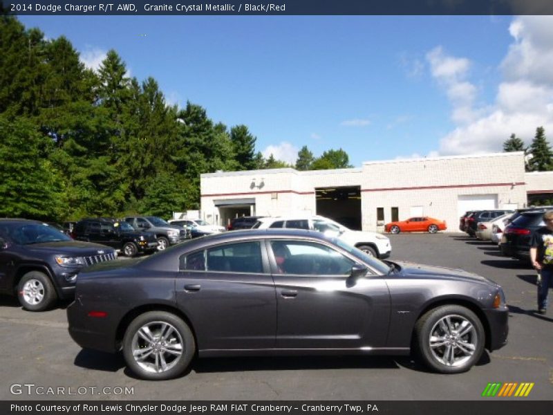 Granite Crystal Metallic / Black/Red 2014 Dodge Charger R/T AWD