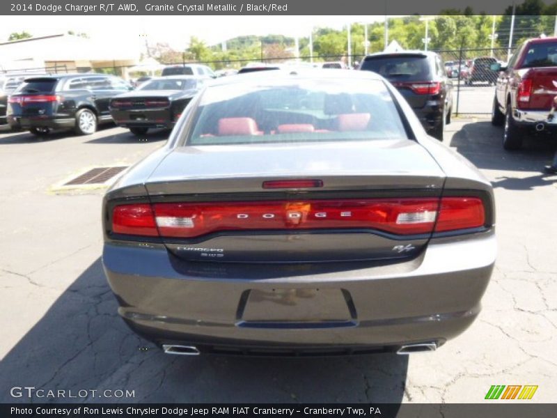 Granite Crystal Metallic / Black/Red 2014 Dodge Charger R/T AWD