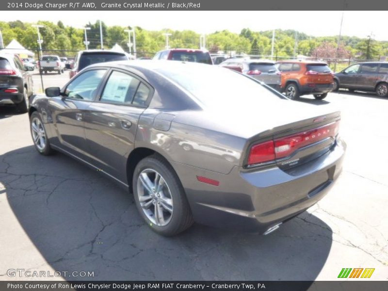 Granite Crystal Metallic / Black/Red 2014 Dodge Charger R/T AWD