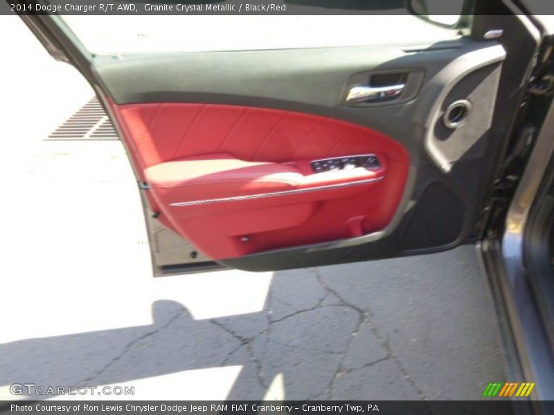 Granite Crystal Metallic / Black/Red 2014 Dodge Charger R/T AWD